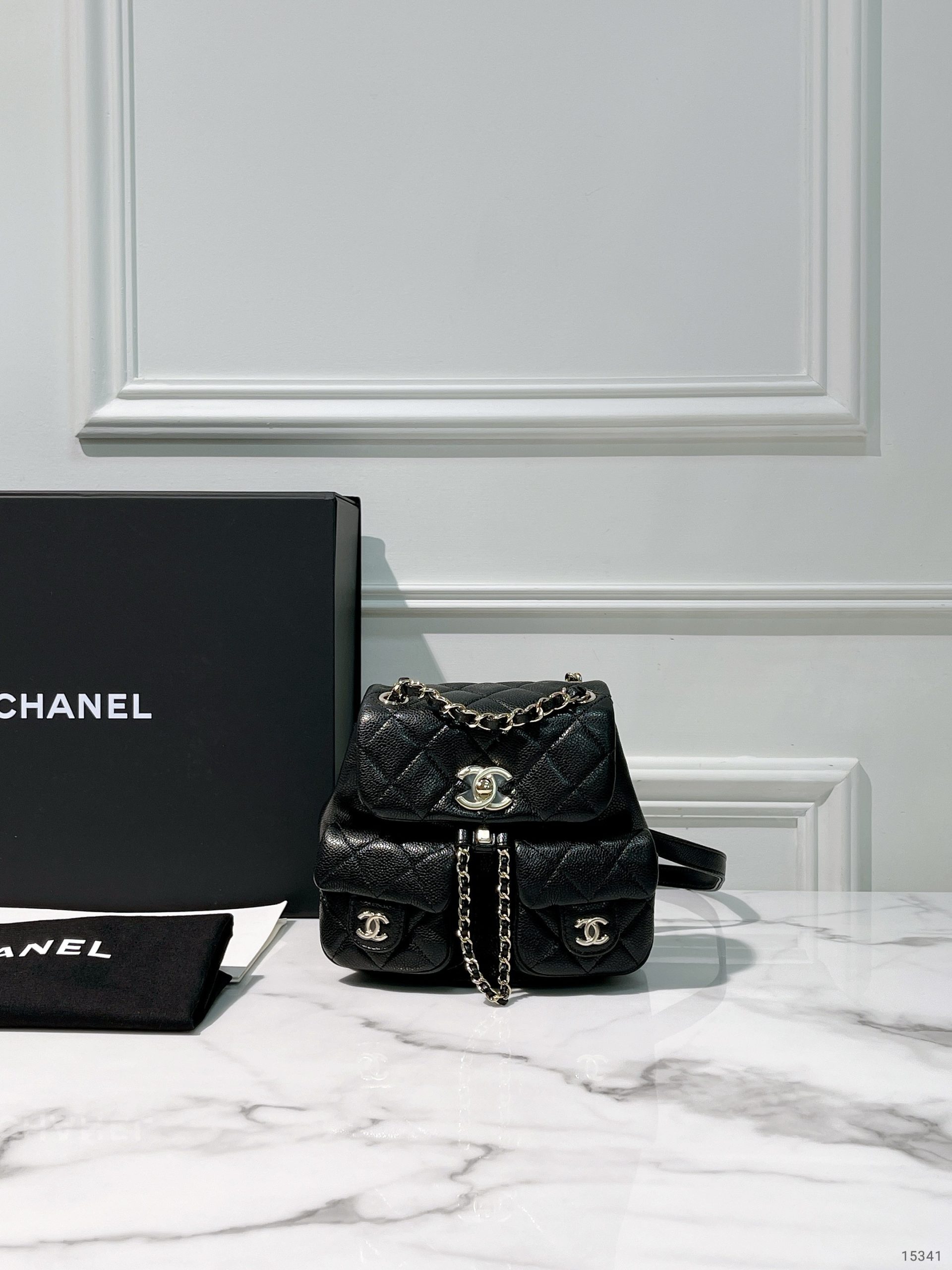 chanel mini backpack 2016 Classic Black Caviar Gold Hardware  Coco Approved Studio Chanel Black Quilted Caviar Mini