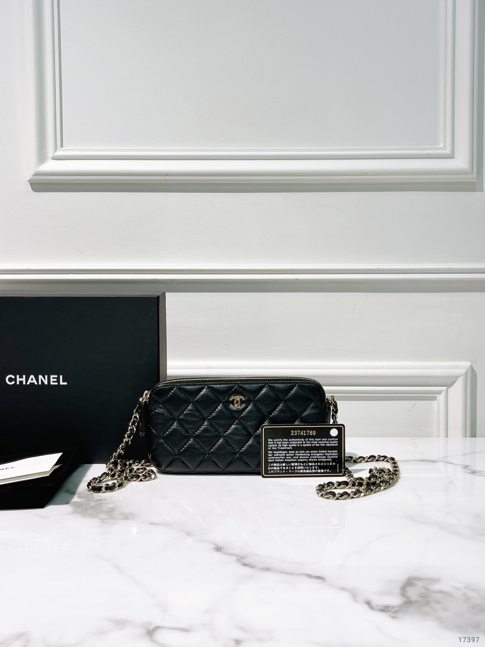 CHANEL DOUBLE ZIP BAG, Black/Gold - AHLi - Melbourne Second-Hand